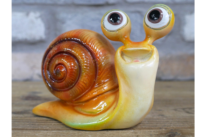 Big Eyes Snail Figurine | Whimsical Decorative Garden & Home Accent
