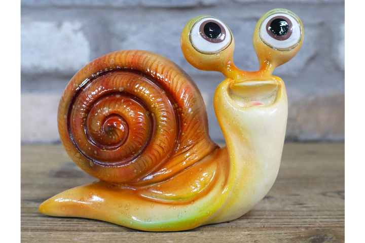 Big Eyes Snail Figurine | Whimsical Decorative Garden & Home Accent