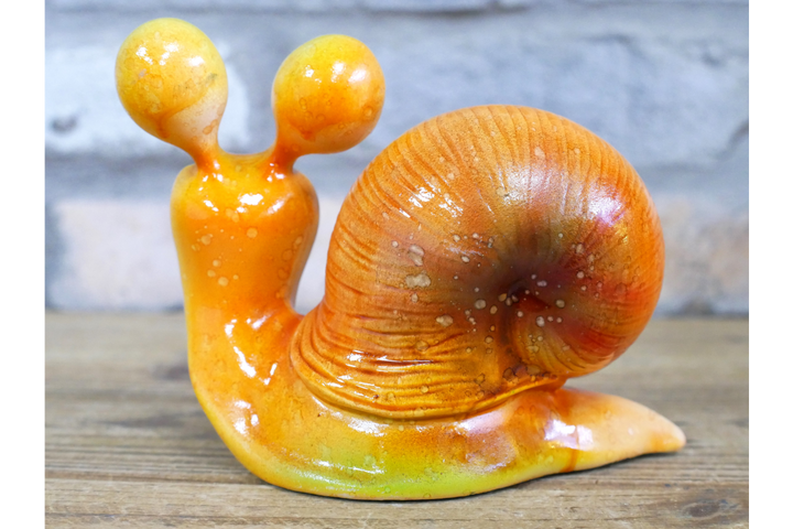 Big Eyes Snail Figurine | Whimsical Decorative Garden & Home Accent