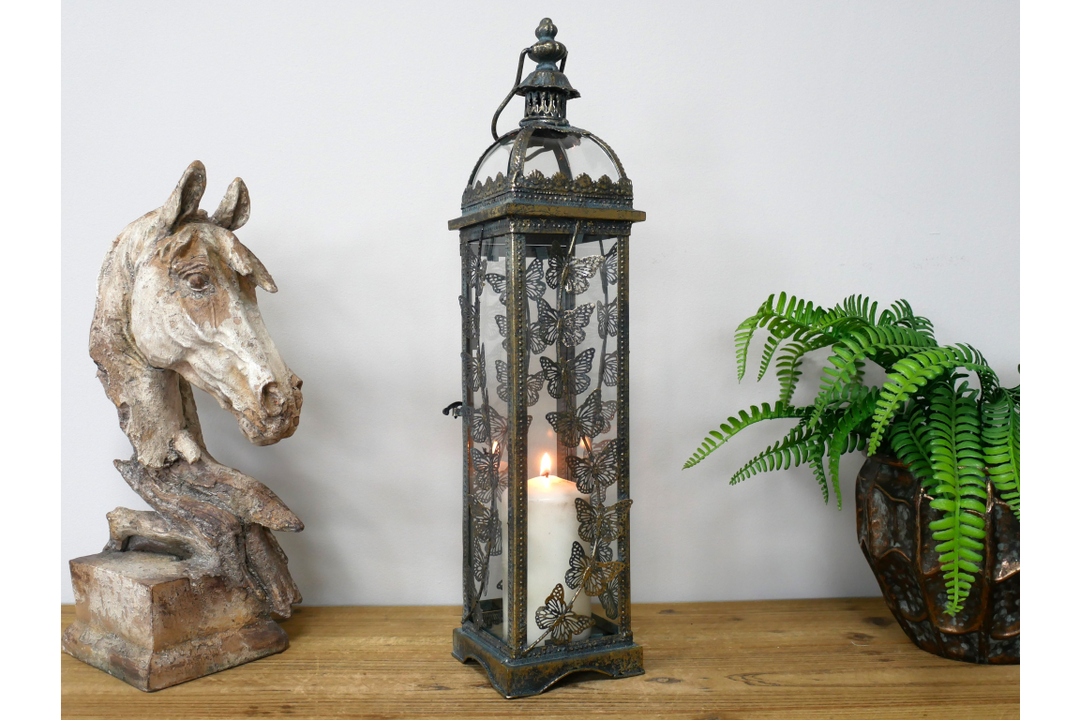 Tall Butterfly Lantern – Elegant Decorative Garden & Home Lantern