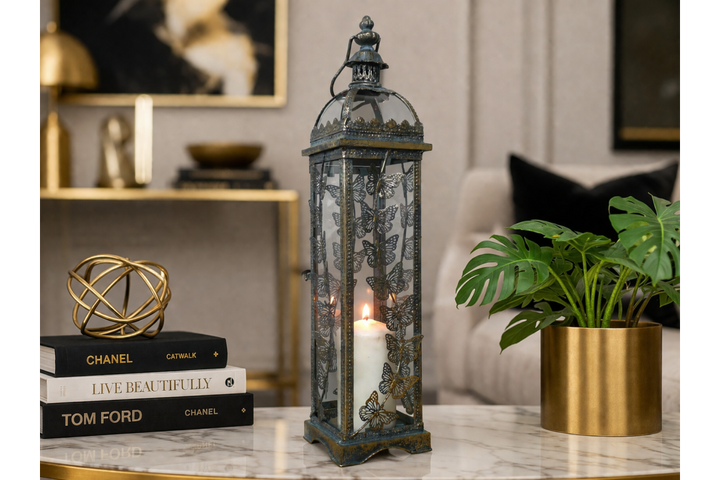 Tall Butterfly Lantern – Elegant Decorative Garden & Home Lantern