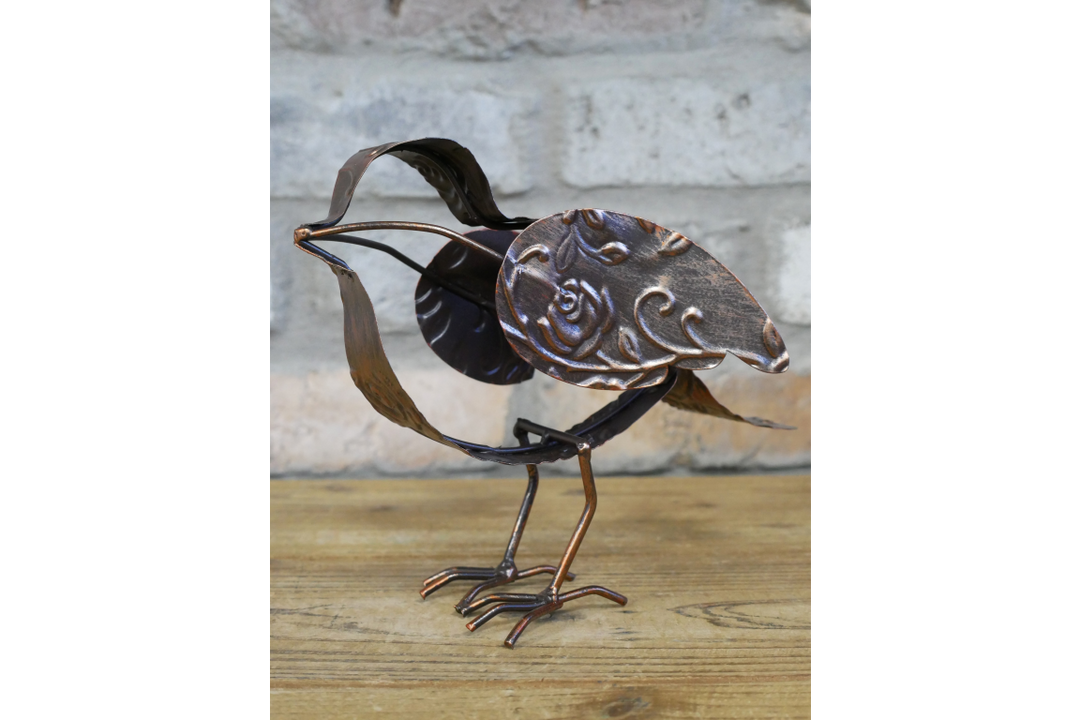 Decorative Bird Ornament Sculpture – Elegant Bird Figurine Home & Garden Décor | Indoor Outdoor Decorative Accent