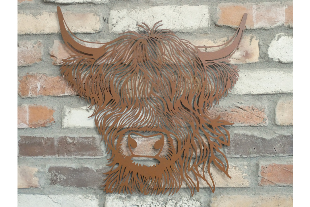 Cow Head Wall Decoration – Rustic Animal Wall Art Sculpture | Farmhouse Style Hanging Wall Décor