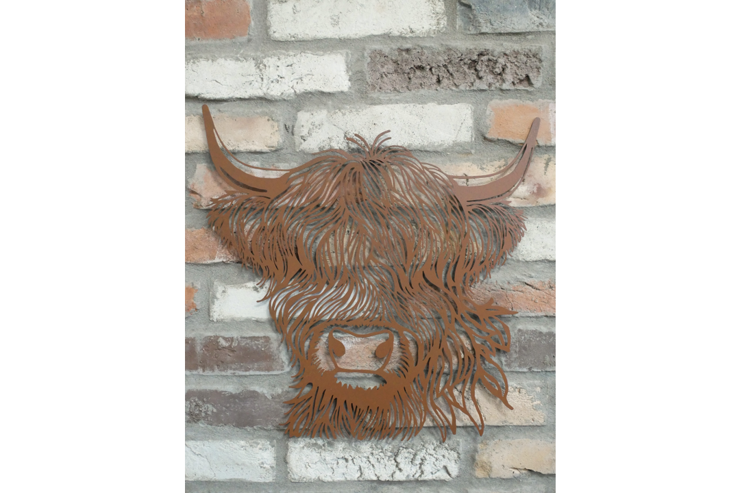 Cow Head Wall Decoration – Rustic Animal Wall Art Sculpture | Farmhouse Style Hanging Wall Décor
