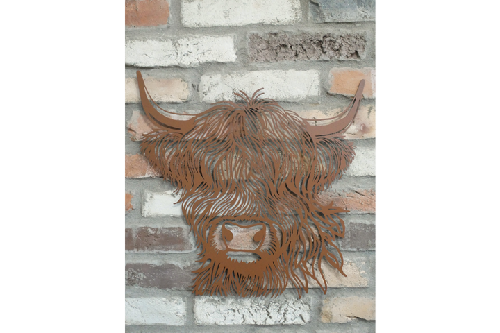 Cow Head Wall Decoration – Rustic Animal Wall Art Sculpture | Farmhouse Style Hanging Wall Décor