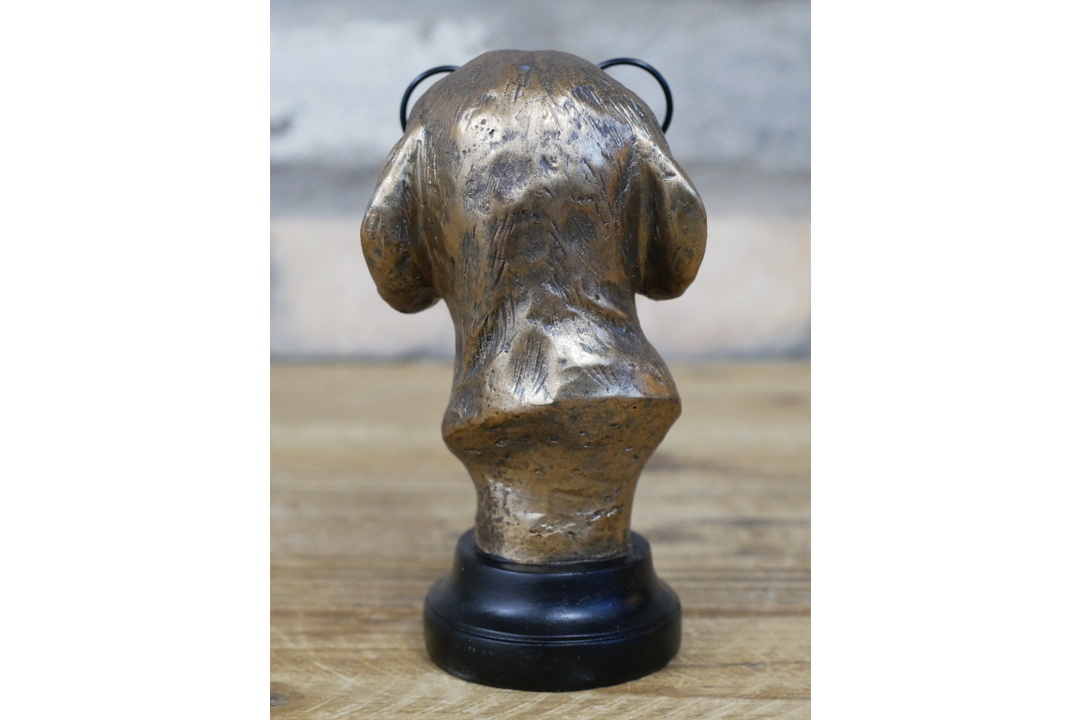 Small Dog Bust Ornament – Decorative Canine Sculpture for Home & Garden