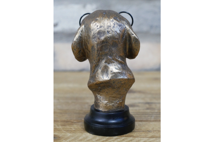 Small Dog Bust Ornament – Decorative Canine Sculpture for Home & Garden