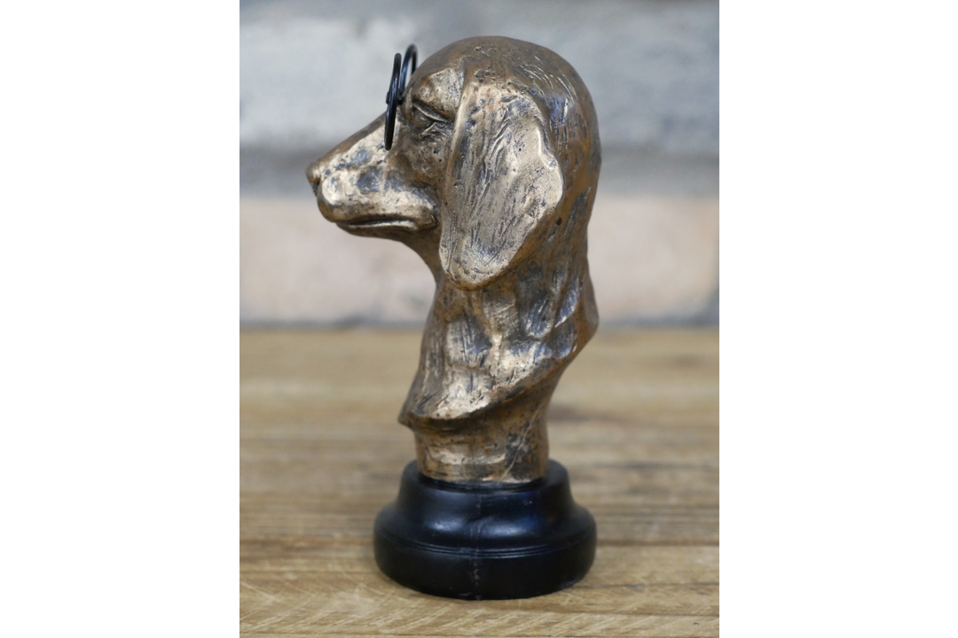 Small Dog Bust Ornament – Decorative Canine Sculpture for Home & Garden