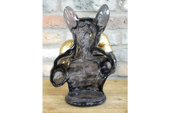 Translucent 3D Frenchie Boxer Resin Sculpture – Unique Home & Office Décor Ornament