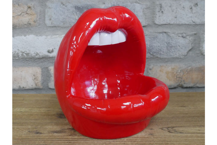 Big Red Mouth/lips Bowl Resin Decorative Ornament – Quirky Home & Office Accent Piece