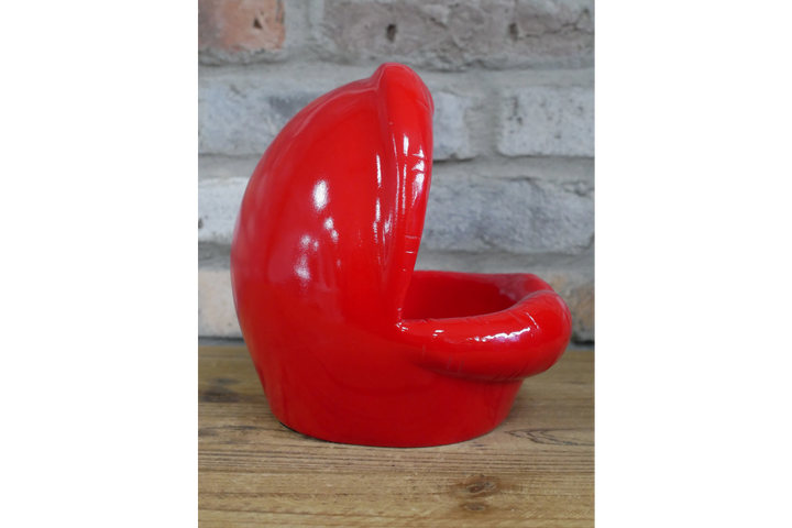 Big Red Mouth/lips Bowl Resin Decorative Ornament – Quirky Home & Office Accent Piece