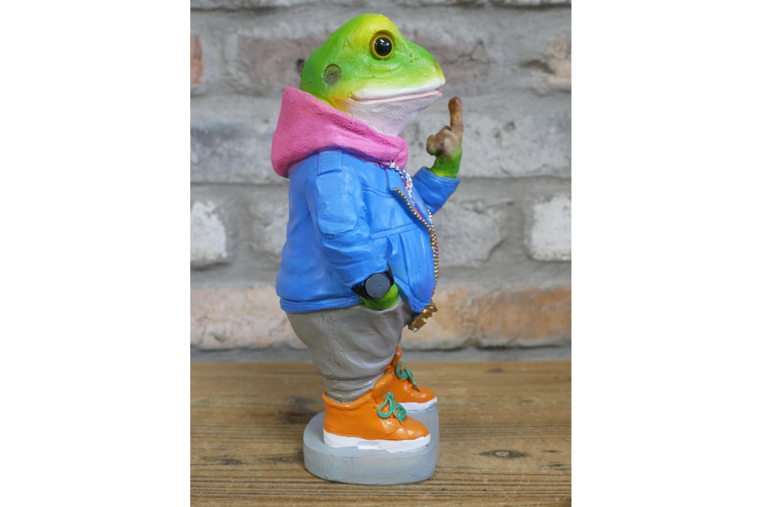 Cool Bubble Gum Cow Statue with Lion Puffer Jacket–Colorful Resin Animal Figurine Home Decor