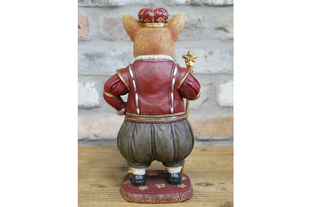 Stylish Royal Corgi Resin Ornament – Dog in Suit Figurine Home & office Décor