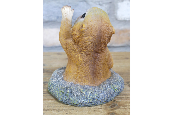 Playful Meerkat Popping Out Resin Garden Ornament – Decorative Animal Statue for Outdoor Decor