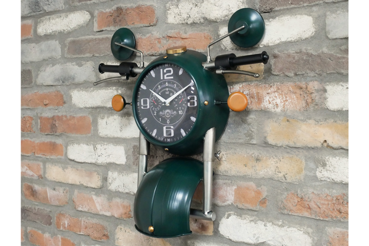 Motorbike Decorative Clock | Retro Motorcycle Style Wall & Table Timepiece