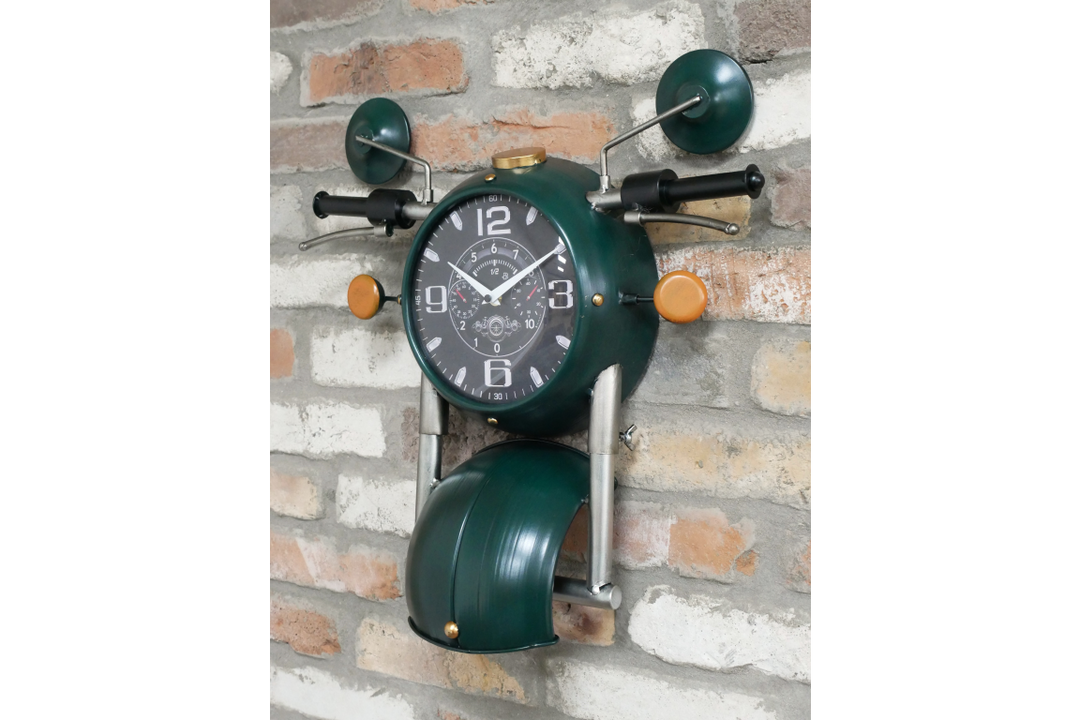 Motorbike Decorative Clock | Retro Motorcycle Style Wall & Table Timepiece