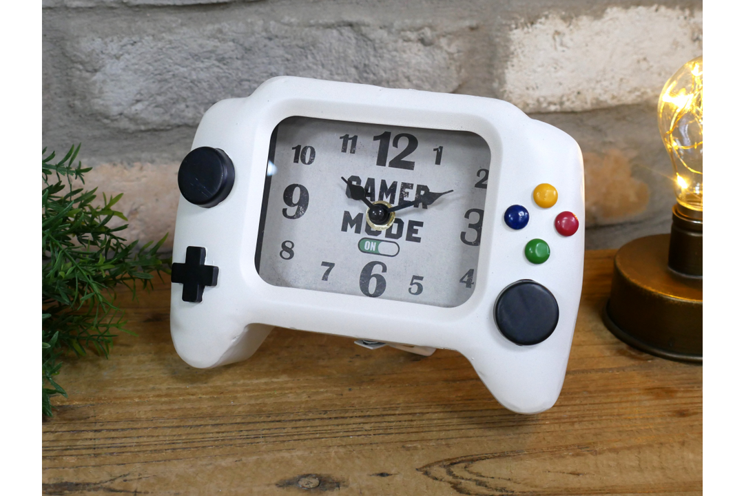 Black gaming clock hand controller metal decorative table clock-battery powered