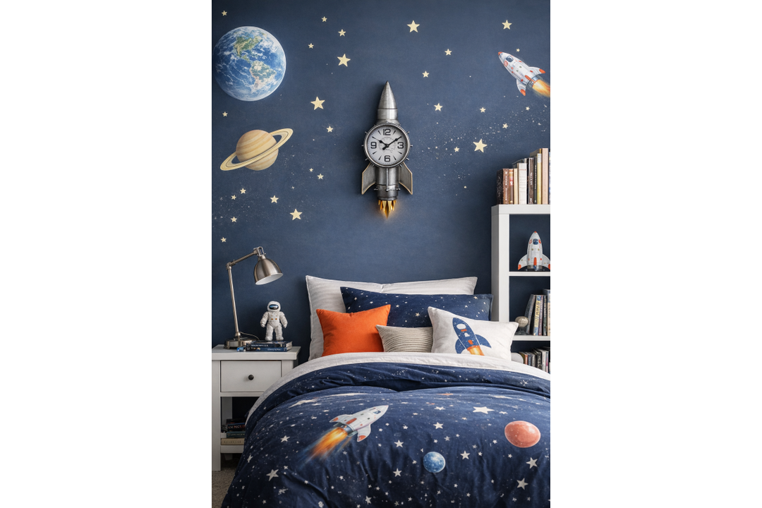 Space Rocket & Astronaut Decorative Clocks | Fun Space-Themed Timepieces