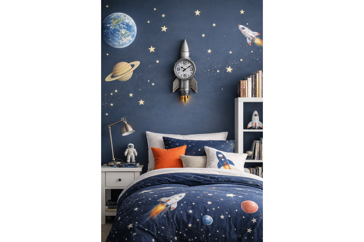 Space Rocket & Astronaut Decorative Clocks | Fun Space-Themed Timepieces