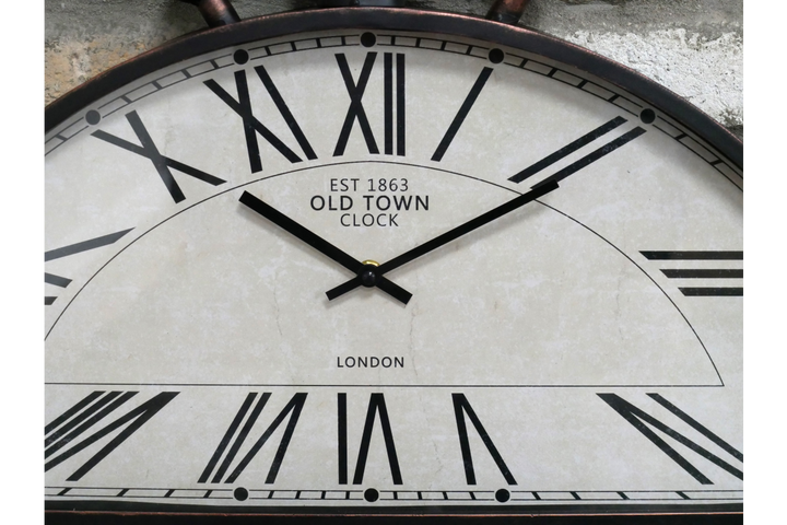 Half Round Decorative Wall Clock | Unique Semi-Circular Timepiece for Home & Office