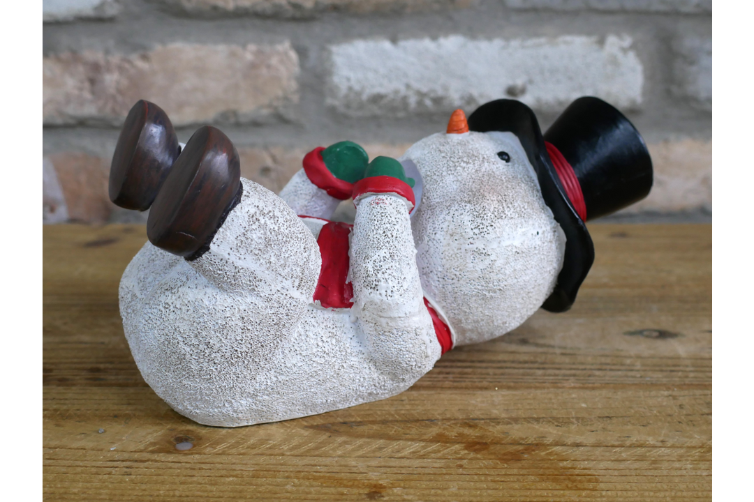 Festive Snowman Wine Holder – Christmas Bottle Holder & Decorative Tableto