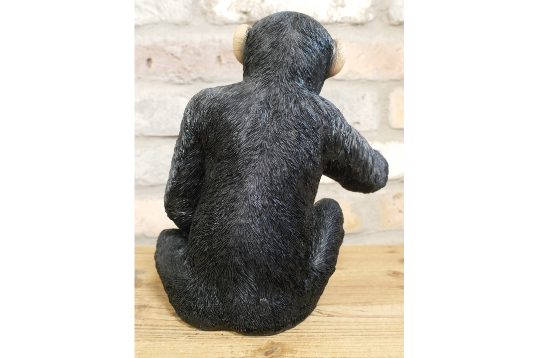 Black Monkey Bottle Holder – Resin Novelty Bar Decor for Home Bar, Garden Bar, Man Cave or Shed