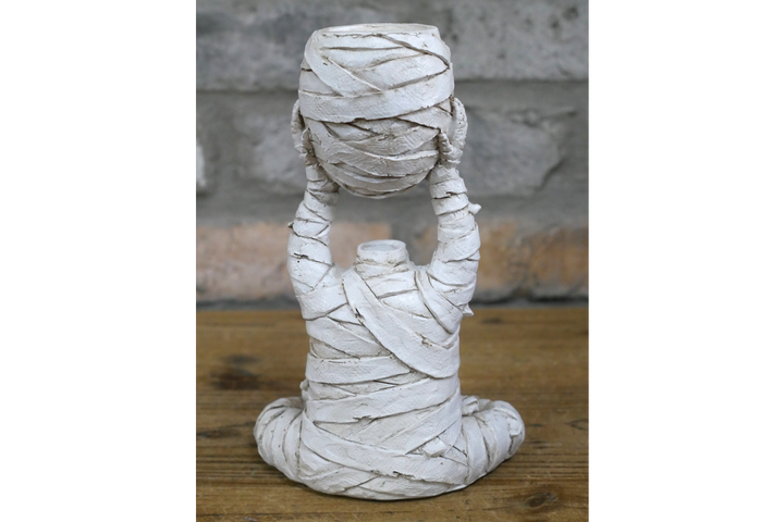 Mummy Candle Holder – Ancient Egyptian Gothic Candle Décor Ornament