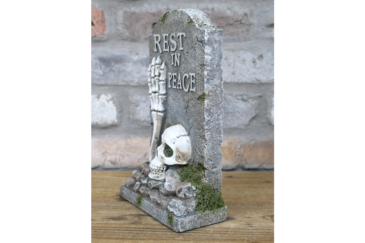 RIP Gravestone Ornament – Gothic Halloween Tombstone Décor Display