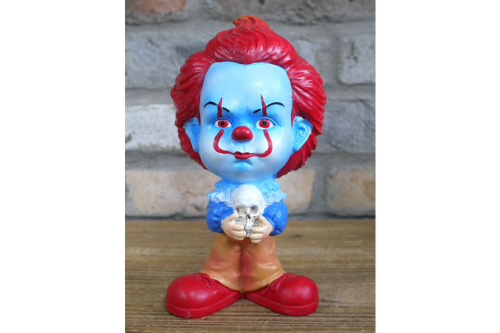 Big Head Clown Figurine – Gothic Horror Clown Halloween Decorative Ornament