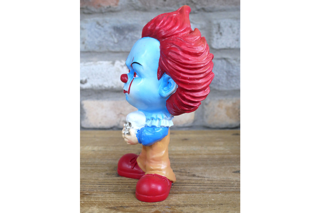 Big Head Clown Figurine – Gothic Horror Clown Halloween Decorative Ornament
