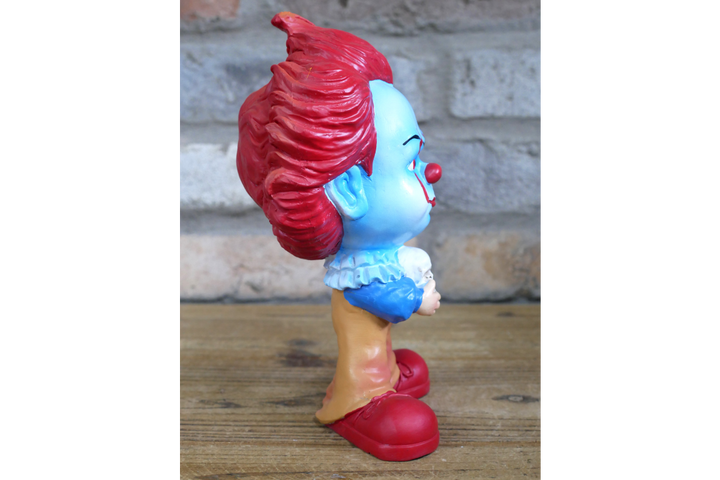 Big Head Clown Figurine – Gothic Horror Clown Halloween Decorative Ornament