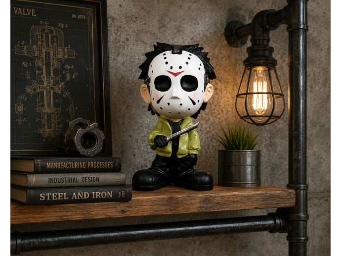 Big Head Clown Figurine – Gothic Horror Clown Halloween Decorative Ornament
