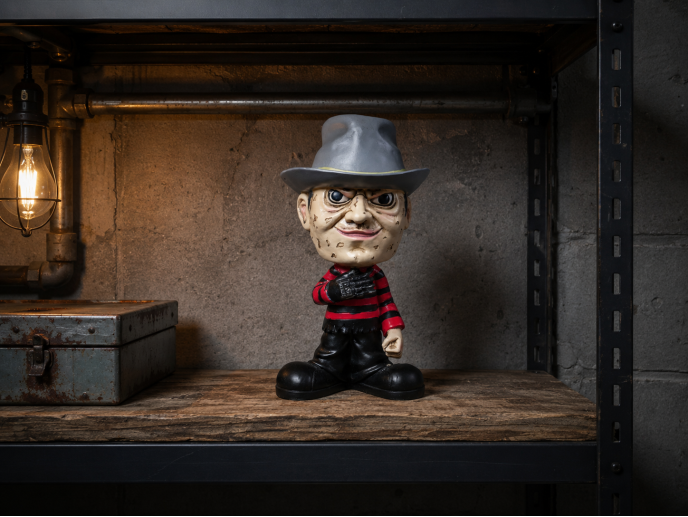 Big Head Clown Figurine – Gothic Horror Clown Halloween Decorative Ornament