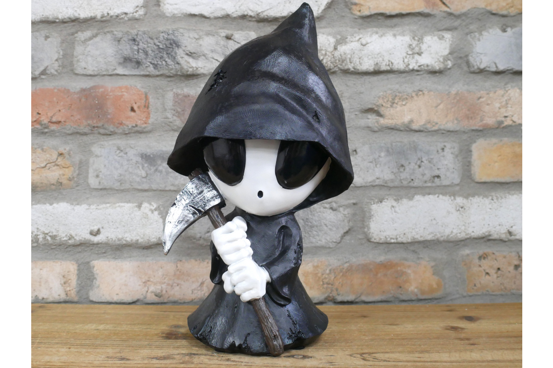 Reaper Figurine – Gothic Grim Reaper Skeleton Resin Halloween Décor Statue
