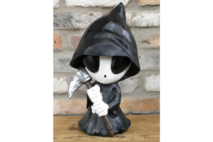 Reaper Figurine – Gothic Grim Reaper Skeleton Resin Halloween Décor Statue