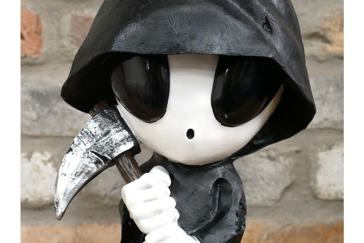 Reaper Figurine – Gothic Grim Reaper Skeleton Resin Halloween Décor Statue