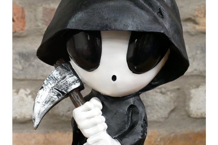 Reaper Figurine – Gothic Grim Reaper Skeleton Resin Halloween Décor Statue