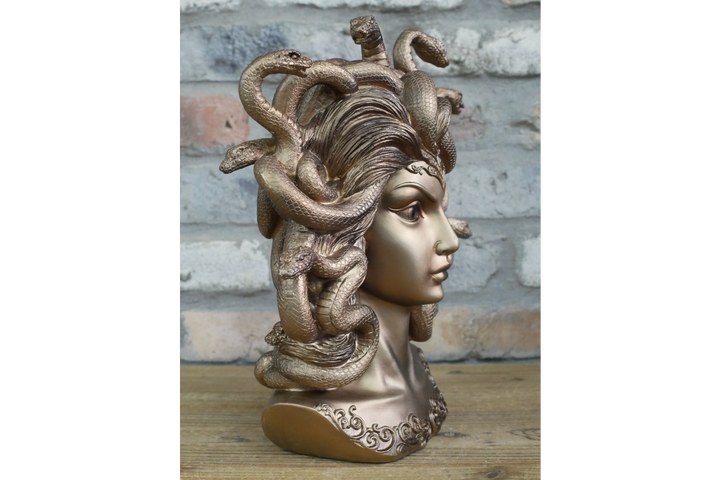 Medusa Bust Sculpture – Gothic Greek Mythology Resin Statue Home Décor