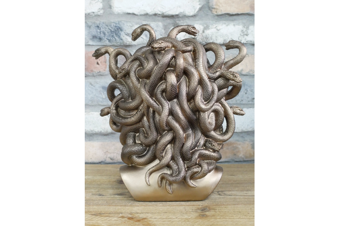 Medusa Bust Sculpture – Gothic Greek Mythology Resin Statue Home Décor