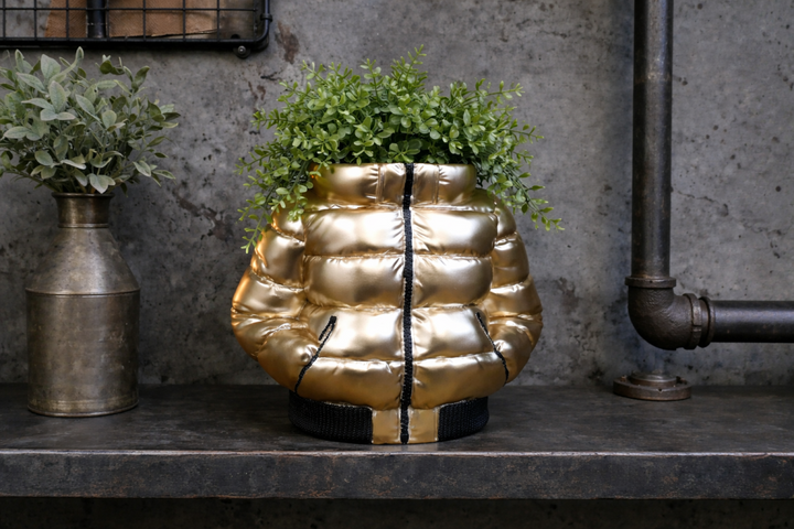 Puffer Jacket Vase | Unique Decorative Jacket-Shaped Planter & Flower Vase