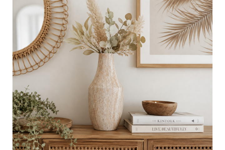 Premium Decorative Glass Vase – Modern Elegant Flower Vase for Home Décor | Available in Medium & Tall Sizes
