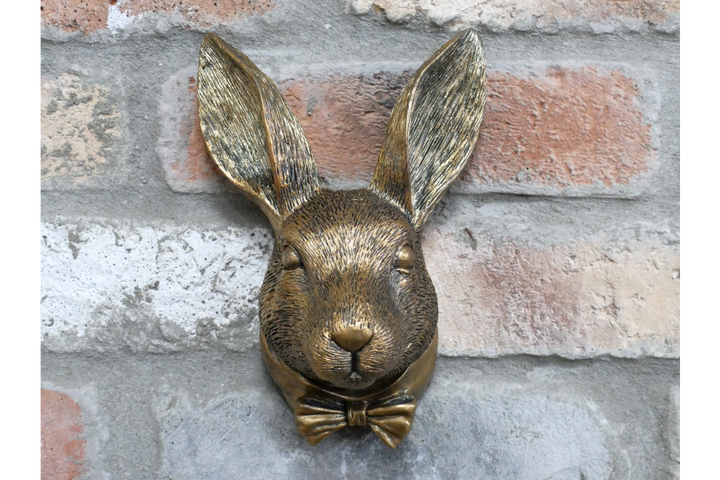 Rabbit Head Ornament – Elegant Woodland Animal Sculpture & Home Décor