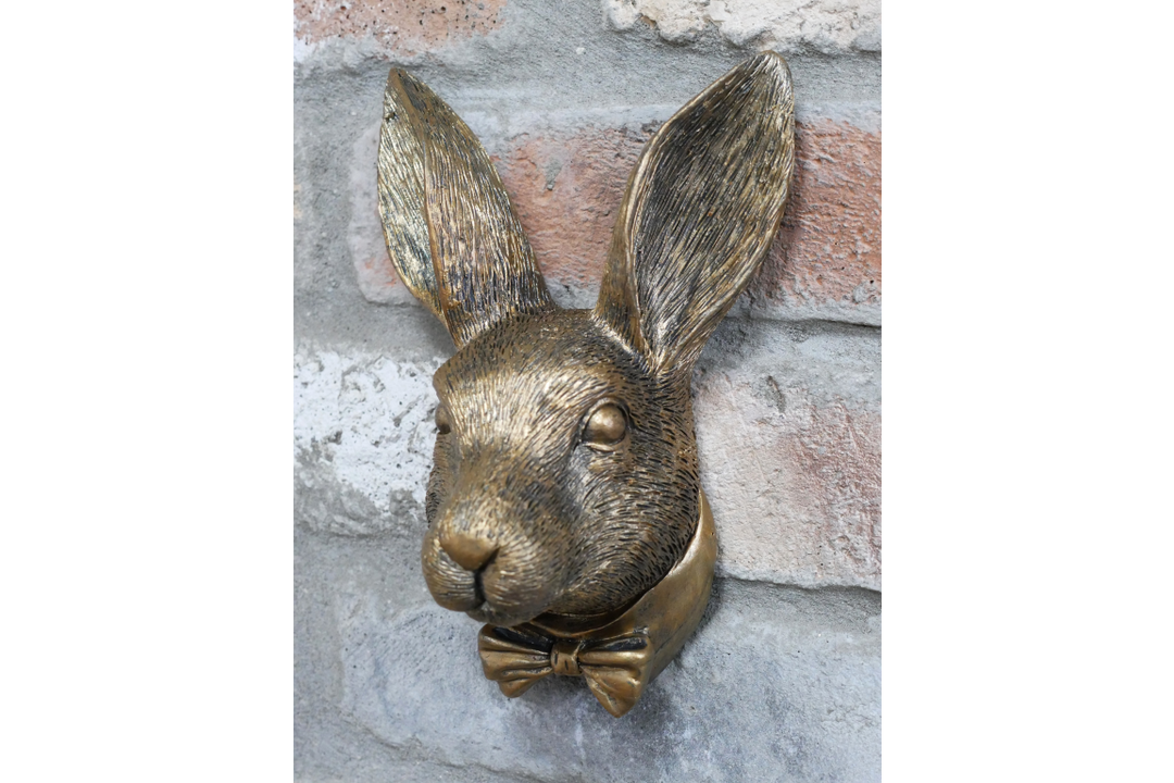 Rabbit Head Ornament – Elegant Woodland Animal Sculpture & Home Décor