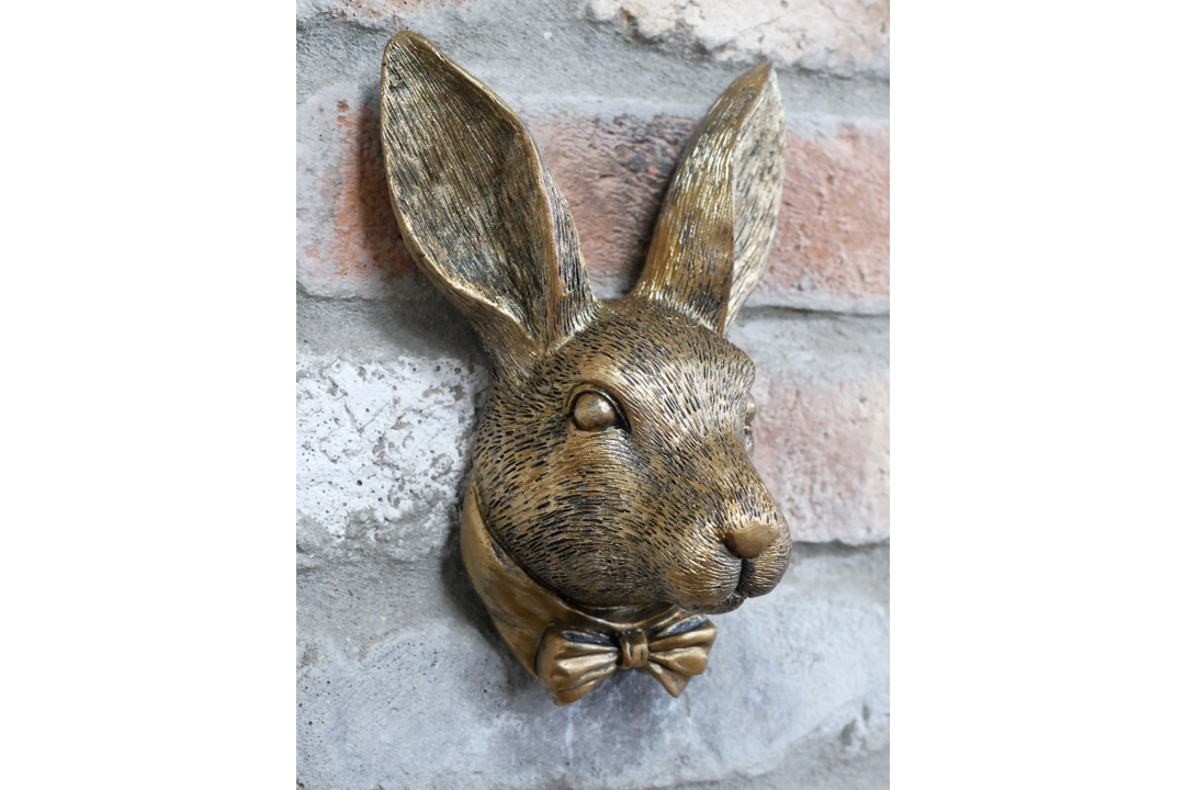 Rabbit Head Ornament – Elegant Woodland Animal Sculpture & Home Décor