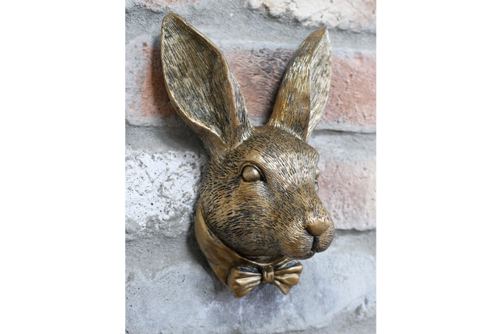Rabbit Head Ornament – Elegant Woodland Animal Sculpture & Home Décor