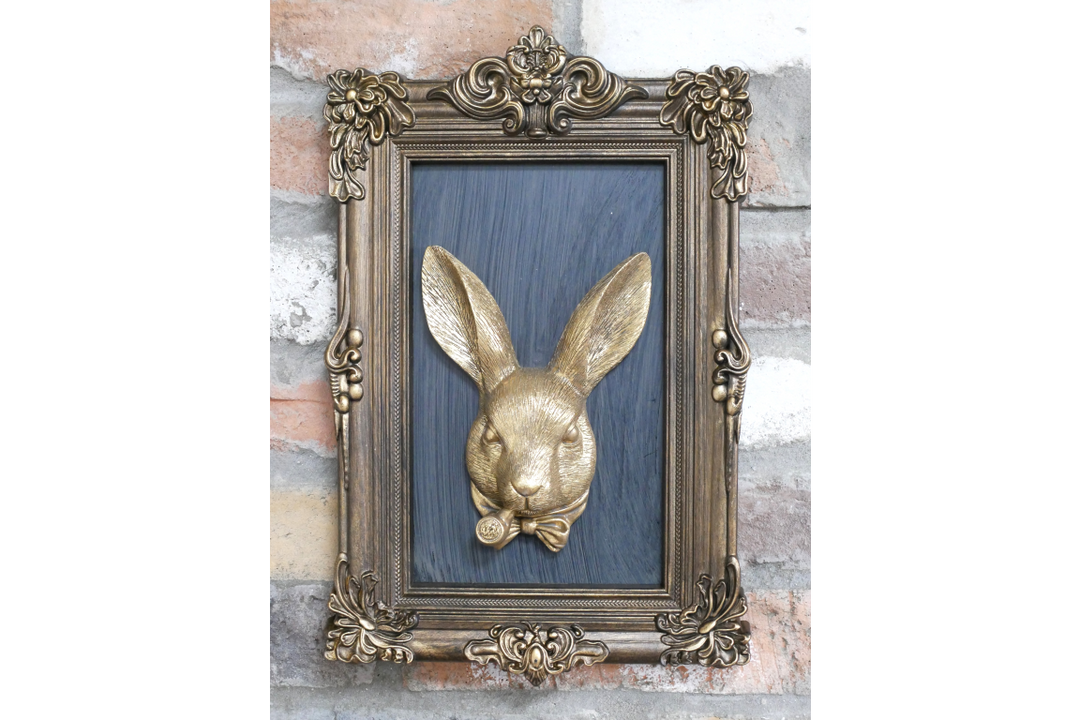 Rabbit in Frame Wall Art – Elegant Woodland Animal Décor & Nature-Inspired Home Decoration