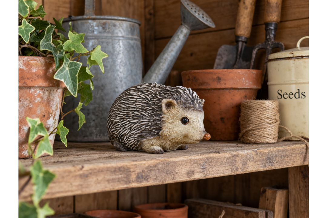 Hedgehog Ornament – Cute Woodland Animal Figurine & Charming Home Décor