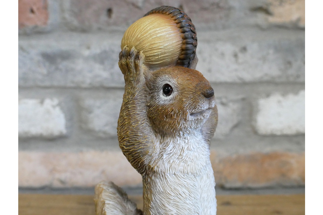 Squirrel with Acorn Ornament – Charming Woodland Animal Figurine & Home Décor
