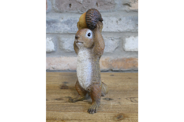 Squirrel with Acorn Ornament – Charming Woodland Animal Figurine & Home Décor