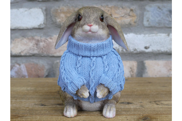 Winter Rabbit Ornament – Seasonal Rabbit Figurine | Small & Large
